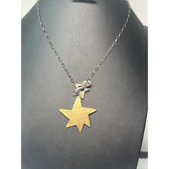 Robert Lee Morris Gold Star Necklace - Picture 8 of 9